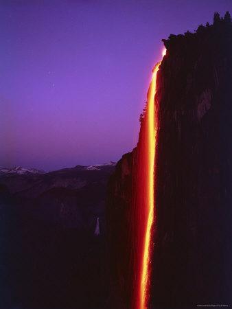Firefall from Glacier Point at Yosemite National Park