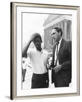 Ralph Featherstone of Sncc with Civil Rights Attorney, William Kunstler, Outside Federal Court-null-Framed Photo