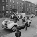 Children Sit on the Ice Cream Truck in Brooklyn-Ralph Morse-Framed Photographic Print