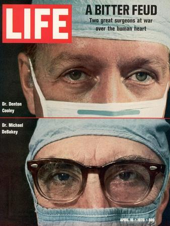Dr. Denton Cooley and Dr. Michael Debakey, April 10, 1970