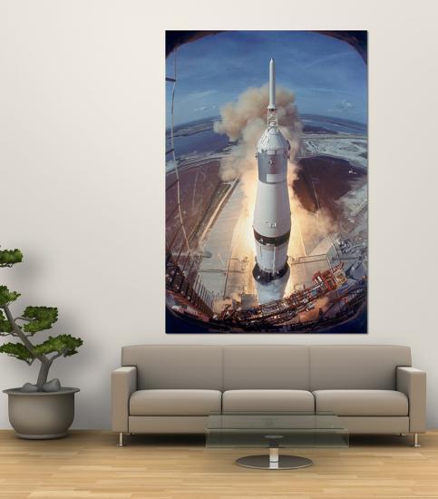 Saturn V Rocket Lifting the Apollo 11 Astronauts Towards Their Manned ...