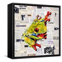 Ralph the Frog-James Grey-Framed Stretched Canvas