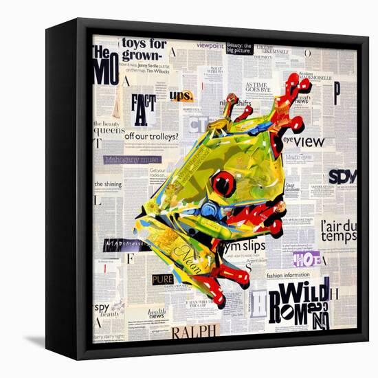 Ralph the Frog-James Grey-Framed Stretched Canvas
