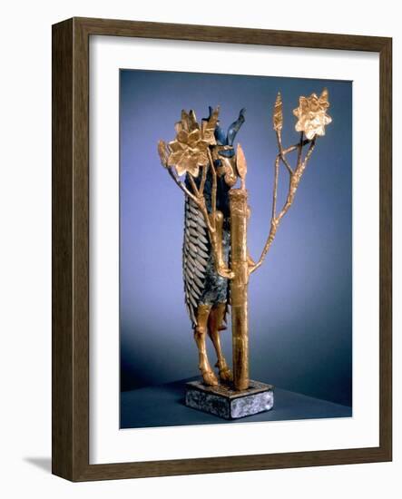 Ram Caught in a Thicket Sculpture-null-Framed Photographic Print