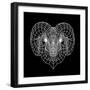 Ram Head Black Mesh-Lisa Kroll-Framed Premium Giclee Print