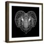 Ram Head Black Mesh-Lisa Kroll-Framed Premium Giclee Print