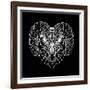 Ram Head Black Mesh-Lisa Kroll-Framed Art Print