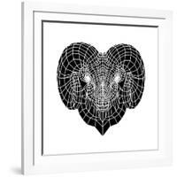 Ram Head Mesh-Lisa Kroll-Framed Art Print