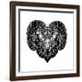 Ram Head Mesh-Lisa Kroll-Framed Art Print