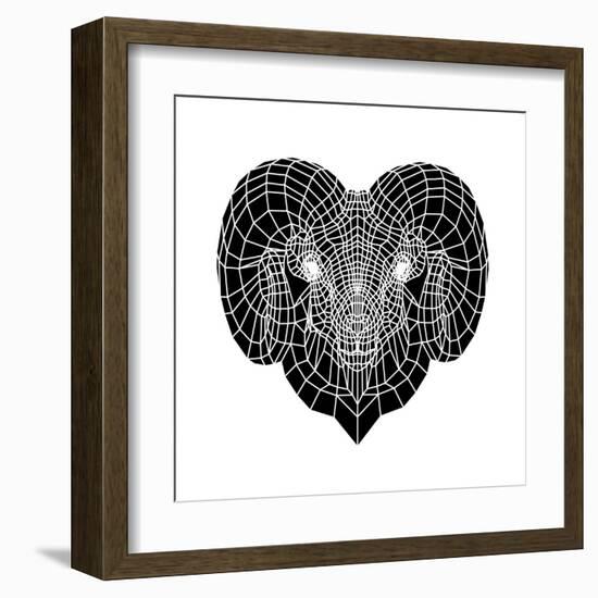 Ram Head Mesh-Lisa Kroll-Framed Art Print