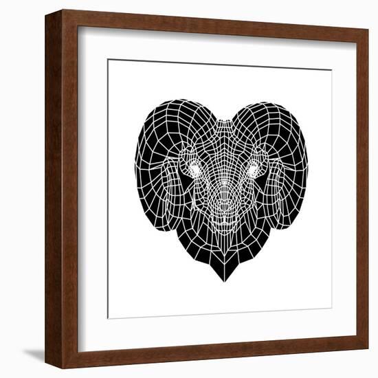 Ram Head Mesh-Lisa Kroll-Framed Art Print