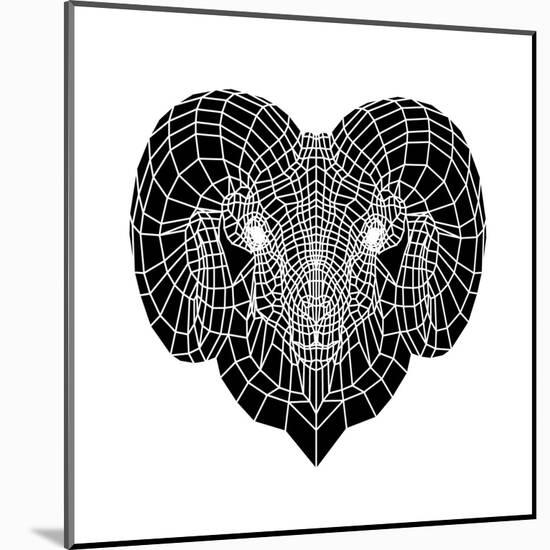 Ram Head Mesh-Lisa Kroll-Mounted Art Print