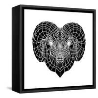 Ram Head Mesh-Lisa Kroll-Framed Stretched Canvas