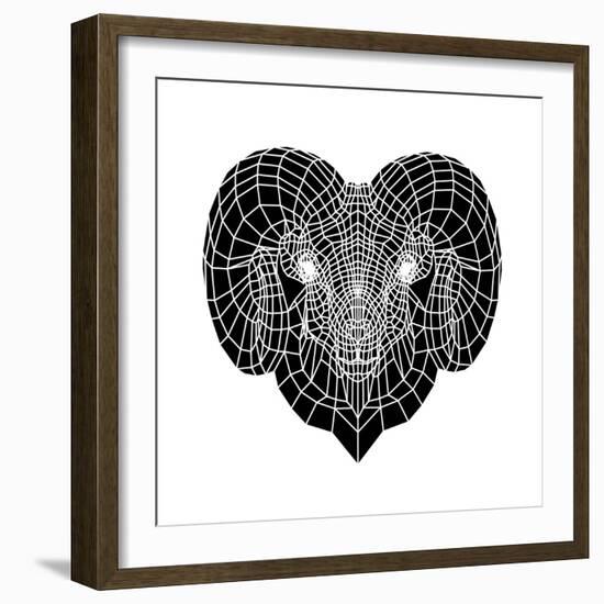 Ram Head Mesh-Lisa Kroll-Framed Art Print