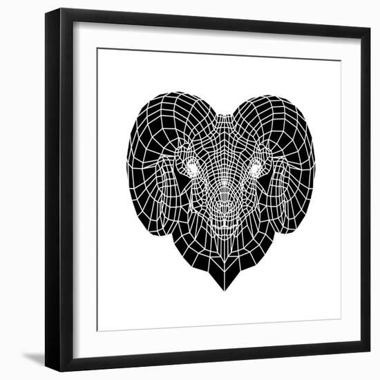 Ram Head Mesh-Lisa Kroll-Framed Art Print