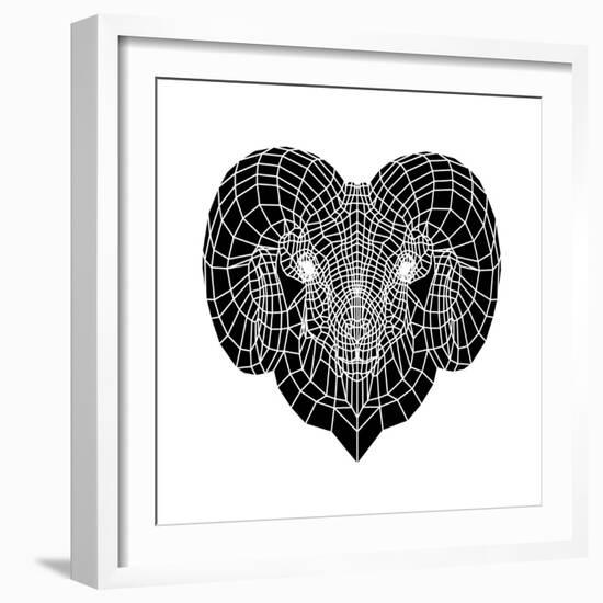 Ram Head Mesh-Lisa Kroll-Framed Art Print