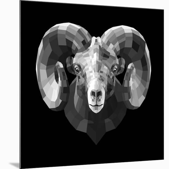 Ram Head-Lisa Kroll-Mounted Art Print