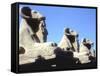 Ram-Headed Sphinxes, Temple of Amun, Karnak, Egypt-CM Dixon-Framed Stretched Canvas