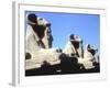 Ram-Headed Sphinxes, Temple of Amun, Karnak, Egypt-CM Dixon-Framed Photographic Print