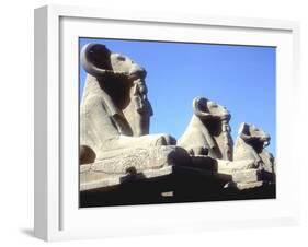 Ram-Headed Sphinxes, Temple of Amun, Karnak, Egypt-CM Dixon-Framed Photographic Print