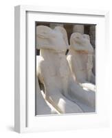 Ram Headed Sphinxes, Temple of Karnak, Near Luxor, Thebes, UNESCO World Heritage Site, Egypt-Groenendijk Peter-Framed Photographic Print