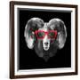 Ram in Red Glasses-Lisa Kroll-Framed Art Print