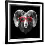 Ram in Red Glasses-Lisa Kroll-Framed Art Print