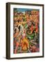 Rama and Hanuman Fighting Against Ravana the Demon, Scene from the Ramayana-null-Framed Giclee Print