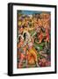 Rama and Hanuman Fighting Against Ravana the Demon, Scene from the Ramayana-null-Framed Giclee Print