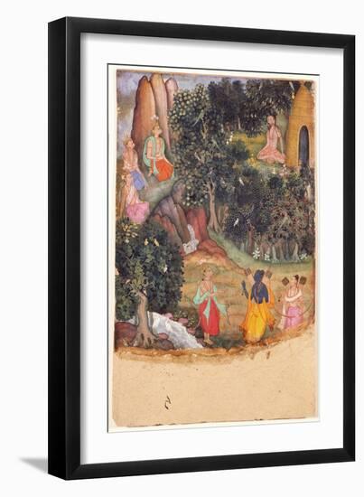 Rama and Lakshmana Meet Sugriva at Matanga's-null-Framed Art Print