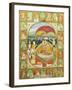 Rama and Sita Enthroned, Worshipped by Shiva, Hanuman and Others, 1800-20 (Gouache)-null-Framed Giclee Print