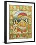 Rama and Sita Enthroned, Worshipped by Shiva, Hanuman and Others, 1800-20 (Gouache)-null-Framed Giclee Print