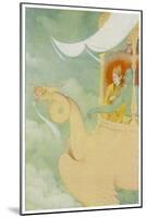 Rama and Sita Return to Ayodhya in the Vehicle Pushpaka-null-Mounted Art Print