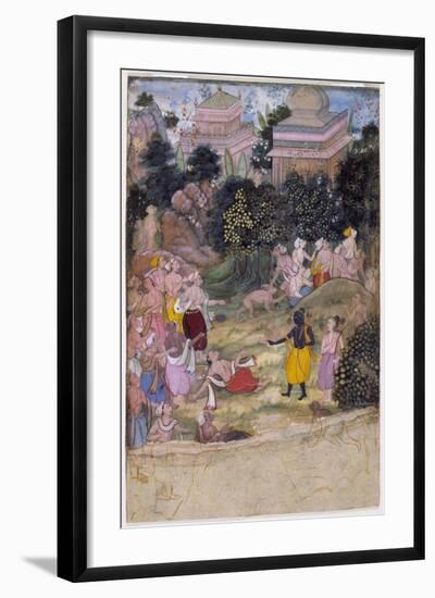 Rama Chastises the Dying Vali-null-Framed Art Print