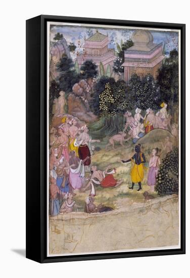 Rama Chastises the Dying Vali-null-Framed Stretched Canvas