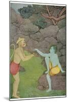 Rama Put His Trust in the Ape Hanuman (Son of the Wind God) to Find His Abducted Wife Sita-K. Venkatappa-Mounted Premium Photographic Print
