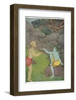 Rama Put His Trust in the Ape Hanuman (Son of the Wind God) to Find His Abducted Wife Sita-K. Venkatappa-Framed Photographic Print