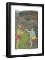 Rama Put His Trust in the Ape Hanuman (Son of the Wind God) to Find His Abducted Wife Sita-K. Venkatappa-Framed Photographic Print