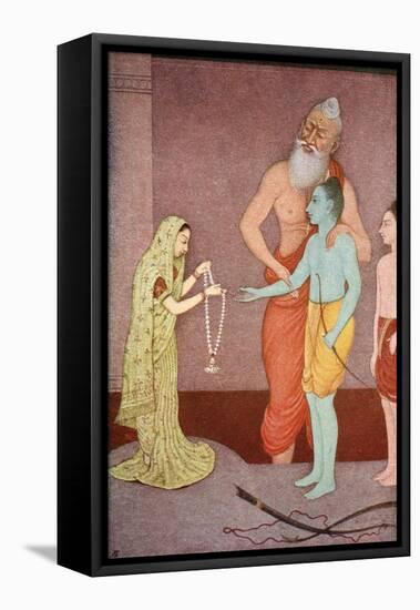 Rama's Marriage, 1913-K Venkatappa-Framed Stretched Canvas