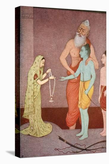 Rama's Marriage, 1913-K Venkatappa-Stretched Canvas