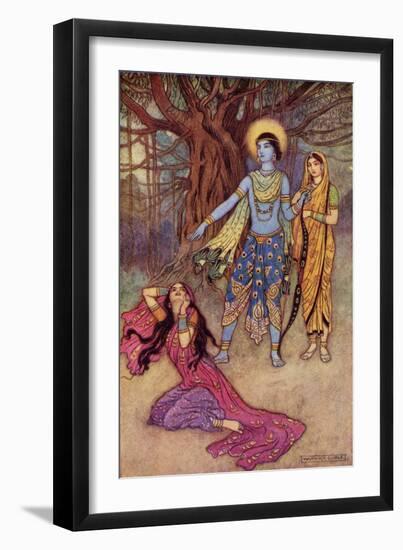 Rama Spurns the Demon Lover-Warwick Goble-Framed Giclee Print