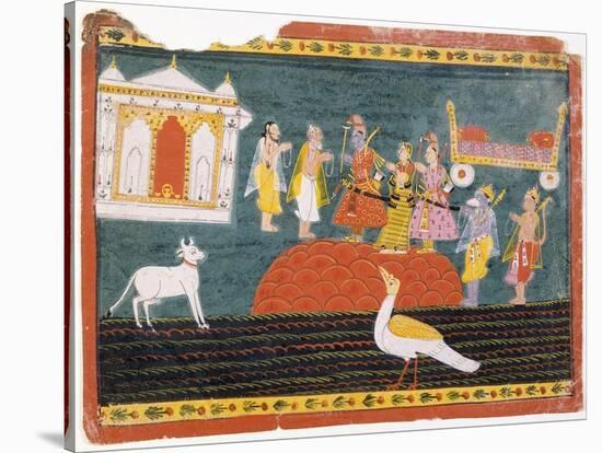 Rama Visits Bharadvaja's Hermitage-null-Stretched Canvas