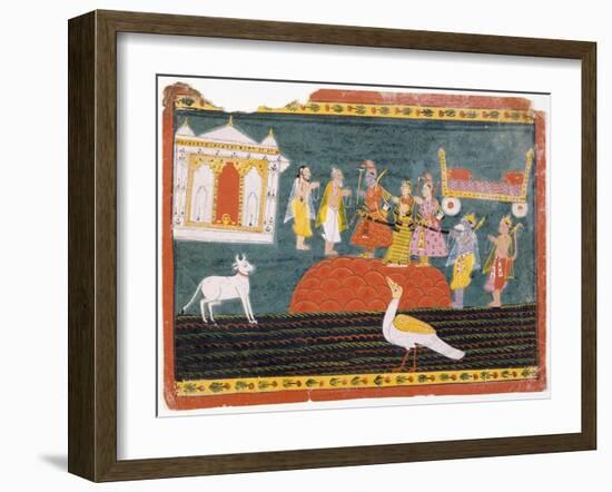 Rama Visits Bharadvaja's Hermitage-null-Framed Art Print