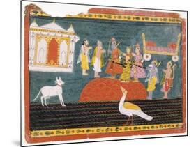 Rama Visits Bharadvaja's Hermitage-null-Mounted Art Print