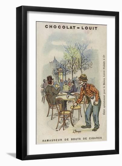 Ramasseur De Bouts De Cigares-Louis Borgex-Framed Giclee Print