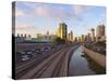 Ramat Gan and the Ayalon Highway.-Stefano Amantini-Stretched Canvas