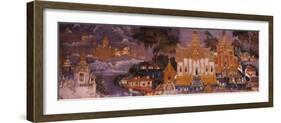 Ramayana Murals in a Palace, Royal Palace, Phnom Penh, Cambodia-null-Framed Photographic Print