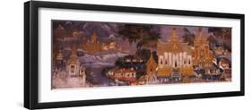 Ramayana Murals in a Palace, Royal Palace, Phnom Penh, Cambodia-null-Framed Photographic Print