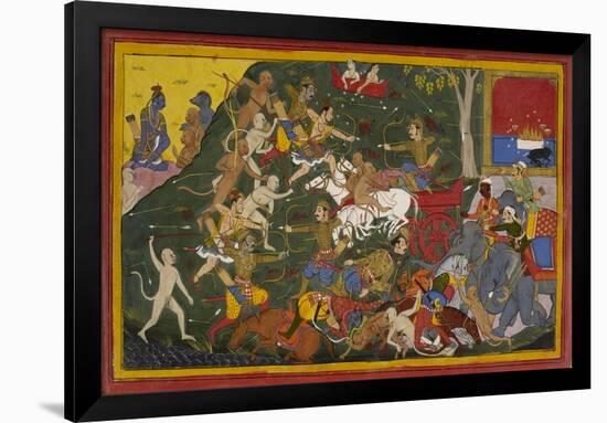 Ramayana, Yuddha Kanda-Sahib Din-Framed Giclee Print