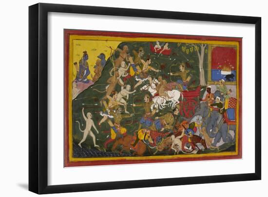 Ramayana, Yuddha Kanda-Sahib Din-Framed Giclee Print